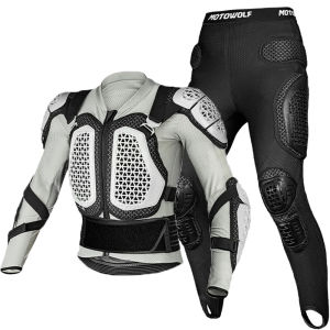 Motocross Áo jacket có lớp bảo vệ off-road Moto thiết bị bảo vệ chống va chạm ngực trở lại đệm xe máy áo khoác quần được chứng nhận CE