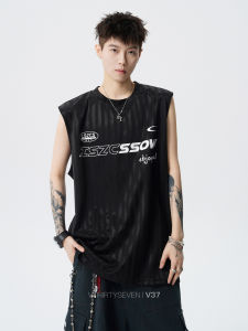 V37 | Sporty College Style Breathable Loose Sleeveless Shirt
