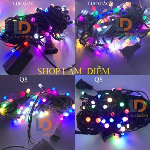 đèn trang trí noel lễ tết đèn led dây chớp nháy trang trí dài 7m -10m nhiều màu sấc