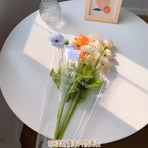 🇸🇬🔥SG STOCK🔥4Heads/branch 60cm Poppy flowers with leaves Artificial flower for Home party Decoration