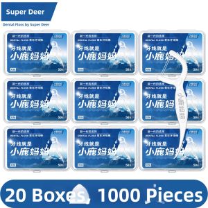 SUPER DEER | Ultra Thin Safe Disposable Home Dental Floss Picks