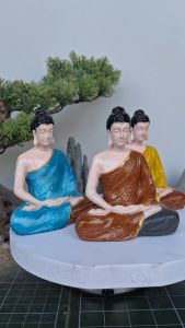 Tượng phật thích ca thích ca mâu ni (nhiều màu sắc) cao 12cm. trang trí tiểu cảnh bonsai ghép lũa để bàn trà phòng khách bàn làm việc trên ô tô đồ thờ cúng phong thủy…