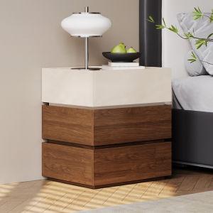 TableTrove Wood Bedside Table Drawer Meja Tepi Katil Modern Nightstand Space Saving Storage