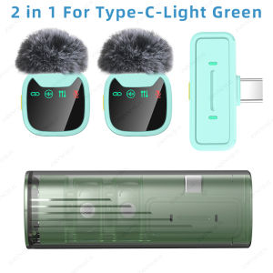 Plug&Play Wireless Lavalier Microphone Charging Case LED Display Noise Reduction Smartphone Interview Podcast Vlog Recording