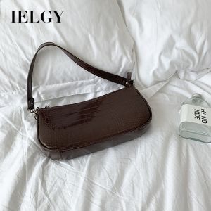 IELGY Retro Crocodile Pattern Small Women Shoulder Bag Handbag