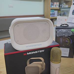 Loa Karaoke Bluetooth Monster GK600 – Âm Thanh Mạnh Mẽ Kèm 2 Micro