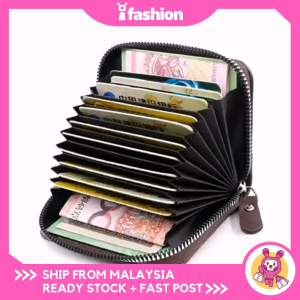 iFASHION 2095 Men Short PU Card Holder Multifunctionaln Coin Purse Zipper Wallet Dompet Lelaki Kad