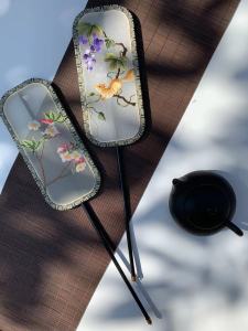 Quạt Tròn Thêu Họa Tiết Hoa Phong Cách Trung Hoa Quạt Cổ Trang Phục Hanfu Chụp Ảnh Phim Ảnh Biểu Diễn Nghệ Thuật Thủ Công