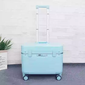 Aluminum Frame Luggage Suitcase 20 Inch Flip Cover Photography Small Pull Rod Tool Box Travel Suitcase Leather Box for Men And Women