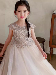 Piano Playing Dress Girl Light Luxury Minority Classy Princess Dress Small Host French Style Birthday Banquet Dress
