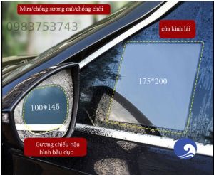 Miếng dán gương chiếu hậukính lái ô tô xe máy chống nước mờ kính