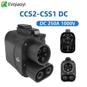 Bộ Chuyển Đổi Sạc Nhanh EVqiaoyi CCS2 Sang CCS1 250KW DC 1000V Bộ Chuyển Đổi Sạc Xe Điện Cho Ô Tô Đạt Chuẩn IP54 Chất Liệu PC+ABS