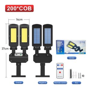 1800W Solar Street Light Outdoor Lighting Solar High Power 200COB Solar Wall Light Waterproof Solar Motion Sensor Light