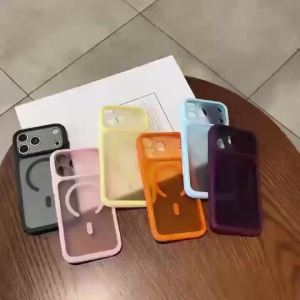 New 18 ProMax Magnetic Matte Translucent Phone Case for iPhone 18 17 16 15 Pro Max Plus 18Pro Lens Protection for Magsafe Cover