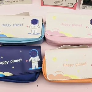 Tas Pensil Pouch Alat Tulis Kotak Pensil Serbaguna Karakter Astronot Baru