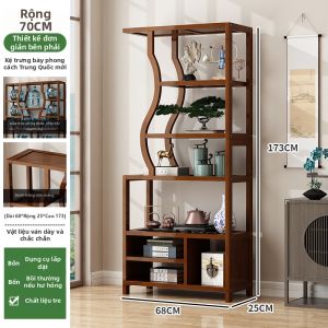 ZHISHANYUAN | Kệ Trưng Bày Phong Cách Trung Quốc Mới Cho Dụng Cụ Trà & Trang Trí