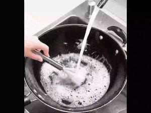 ส่งด่วน แปรงลวดขัดล้างกระทะ แปรงขัดกระทะ ขัดหม้อ ไร้สารพิษ มีที่ห้อย