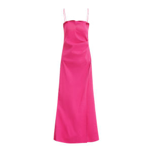 Strap Long Open-Slit Dress Autumn Womens Clothing