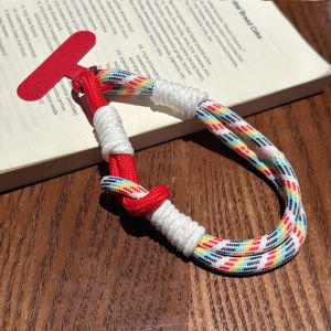 DAMILE GS09 two-color mobile phone lanyard hand-woven color contrast lanyard anti-lost wrist rope key chain