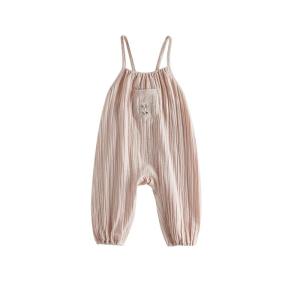 OAK FAMILY | Spring Casual Cotton Gauze Dropping Jumpsuit Pants For Girl
