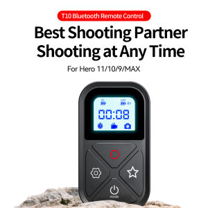 TELESIN 80M Bluetooth Remote Control for GoPro Hero 12 11 10 9 8 With Shortcut Key Screen Display For Hero 8 9 10 11 12 Max Accessories