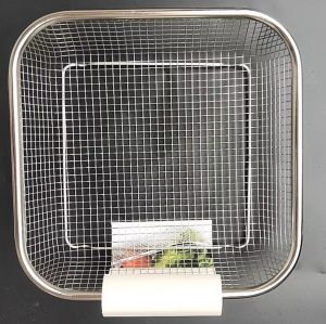 MeowBee Keranjang Saringan Stainless Tirisan Peniris Minyak Goreng Gorengan Persegi Kotak Buah & Sayur Besi Anti Karat Oil Strainer