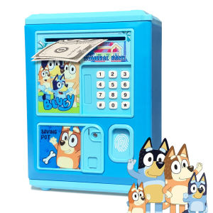 Bluey Bingo Childrens Electronic Code Lock Piggy Bank Coin Box Automatic Roll Money Cash Small Safe Boys And Girls Toys Gift