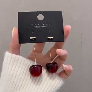 Small Fresh Sweet Lovely Cherry Cherries Cherries Earrings Pendant Fruit Earrings Red Cherry Earrings Charm Jewelry