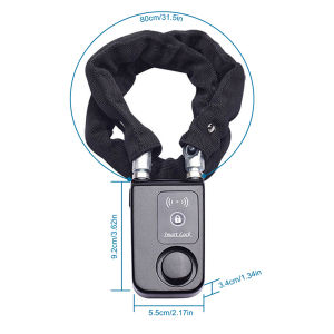 Smart Bluetooth Chain Lock Keyless Bike/Motorcycle Gate/Door Lock With Anti Theft Alarm 110Db APP Phone Control