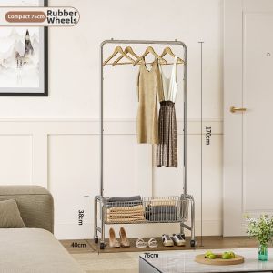 Luxury Simple Mobile Clothes Rack