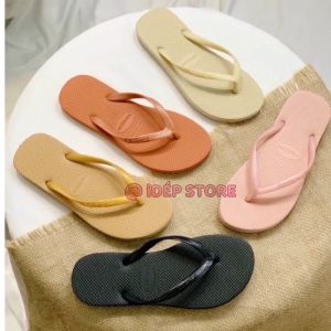 Dép kẹp xỏ ngón - Dép tông xốp Thái nữ đi biển bệt mũi tròn đế xốp thái siêu nhẹ iDÉP DL111 (10 Màu)