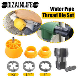 PVC Pipe Thread Maker Tool Set for Electric Drill Accessories Plastic Water Pipe Threading Module PVC Thread Tools Round Die Set