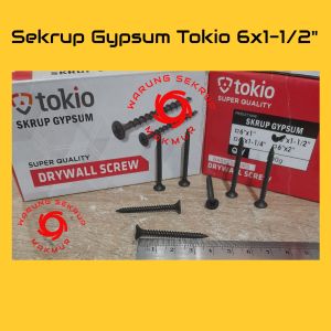(1 Box) Sekrup Gypsum 6x1-1/2 / Skrup Gypsum 4CM