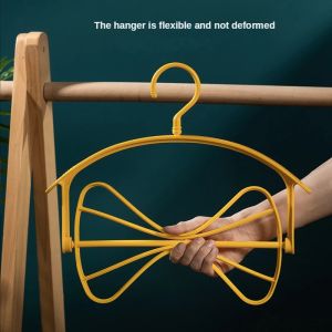 【4Pcs/Set】3D Hangers for Clothes Drying Rack Multi-port Support Multifunctional Clothes Shoes Quick Drying Rotary Hanger Closet Organizer