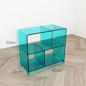 Luxurious Acrylic Shelf Sofa Side Table Bedroom Nightstand Modern Simple Home Use Student Bookcase Living Room Organizer