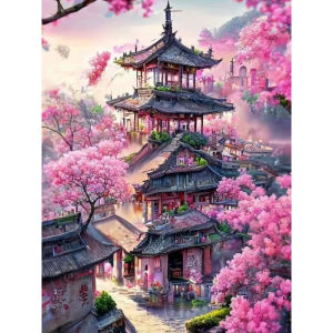 500/1000/1200/2000PCS Jigsaw Puzzle House Tree Building Landscape Art For Adults Great Weekend Relaxation And Family Fun
