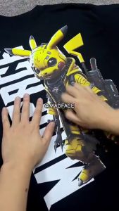 MADFACE Clothing - Robot Pokemon - Pikachu/Bulbasaur/Squirtle/Charmander - Anime Mecha Soul Series - Mens And Womens T-shirt