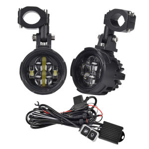 Bộ Đèn Sương Mù LED Hai Màu 100W Dành Cho Xe Máy Lắp Ráp Đèn Phụ Trợ Có Công Tắc Tương Thích Với Honda CRF1000L BMW R1200GS R1250GS