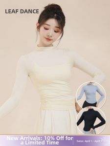 LEAF DANCE | Áo Thun Đào Tạo Khiêu Vũ Cổ Trung Bình Ôm Sát Dài Tay