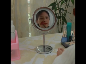 7Inch Makeup Mirror 5X/10X Magnifying Two-Sided LED Lighted Vanity Table Mirror