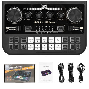 IRIN | IRIN SX11 Sound Card Audio Mixer 48V Power Live Streaming Recording Podcast Studio for YouTube Computer/Phone Sound Card