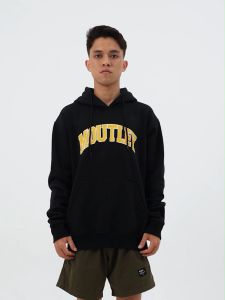 Moutley Jaket Pria Basic Hoodie Sweatshirt Regular Fit Fleece Script C021224