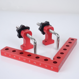 1 Set 90 Degrees Clamps For Woodworking 140mm/5.5inch Aluminum Right Angle Positioning Clip Corner Clamp Square Ruler