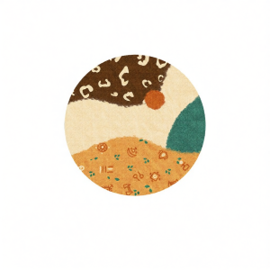 YUNHAOBUYI | Vintage Round Chair Mat Non-slip Soundproof
