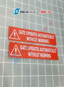 Autogate Keep Clear Slow Down Warning Gate Operate Automatically Approach Slowly Caution Vehicle Keep Distance