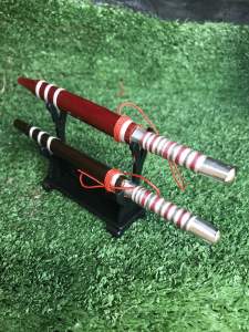 ดาบไทยดำแดง ดาบจิ๋ว5.5cmดาบไทยโบราณ ดาบรำ ดาบแก้บน ดาบถวาย สีดำ สีแดง