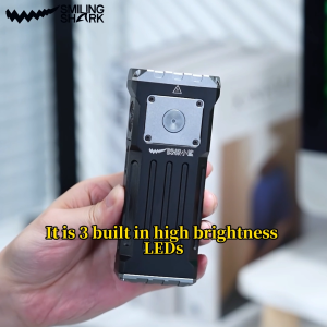 【18000LM】SMILING SHARK Flashlight Super Bright LED*3 Torch Light 8Mode Stepless Dimming Type-c Rechargeable Tactics Flash Light Waterproof Outdoor Emergency Hiking SD5411