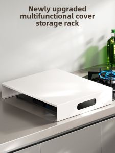 Kitchen Gas Stove Cover Board Support Table Surface Pot Holder Storage Rack Stainless Steel Carbon Steel Non-Install Shelf