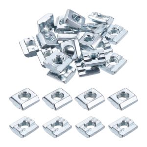 100pcs EU20 M3 M4 M5 M6 T สไลด์ NUT Fastener ชุบสังกะสี T-Slot Nuts สําหรับ 20 Series อลูมิเนียม Extrusion โปรไฟล์