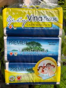 Lô 3 Gói Khăn Giấy Lụa Vina Tissue 280 Tờ